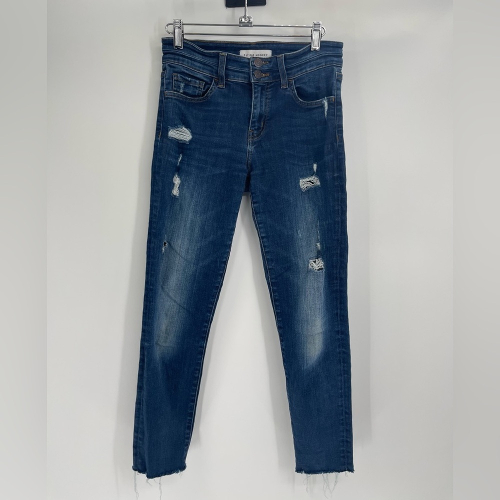 Flying Monkey blue Distress Ripped Jeans Size 26